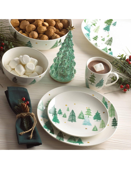 Tazón para Servir Lenox Balsam Lane 24.1 cm Porcelana Verde