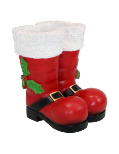 Estatua Botas de Santa Claus Sunnydaze 33 cm Decoración Navideña