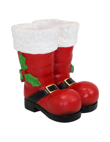 Estatua Botas de Santa Claus Sunnydaze 33 cm Decoración Navideña