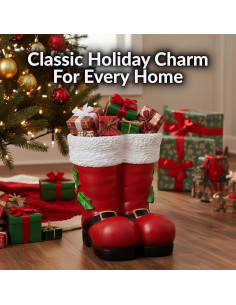 Estatua Botas de Santa Claus Sunnydaze 33 cm Decoración Navideña 2