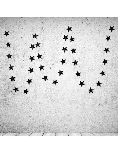 Guirnalda de Estrellas de Papel Brillante Honbay 2PCS 7 cm Negro
