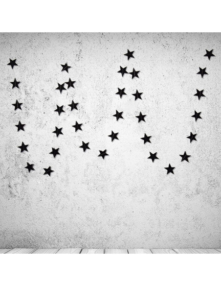 Guirnalda de Estrellas de Papel Brillante Honbay 2PCS 7 cm Negro