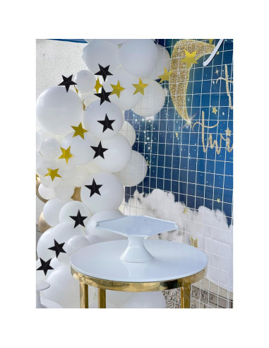 Guirnalda de Estrellas de Papel Brillante Honbay 2PCS 7 cm Negro