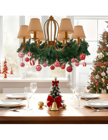 Juego de Decoración Navideña Suncalla 47 Piezas Guirnalda 2.7m