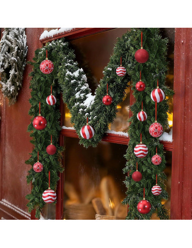 Juego de Decoración Navideña Suncalla 47 Piezas Guirnalda 2.7m