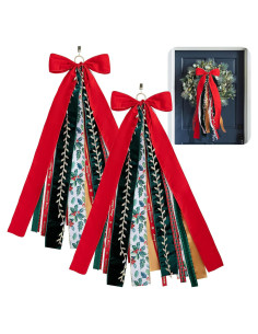 Cinta de Lazo Navideña RunNico 2 Pcs 76.2 cm Decorativa