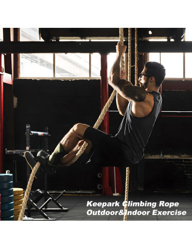Cuerda de Escalada Keepark 3.05m Yute 1.5 Pulgadas Antideslizante