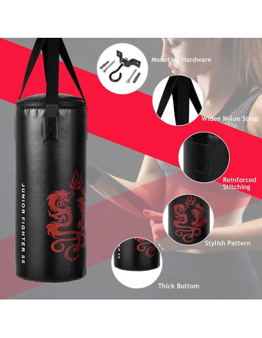 Conjunto Saco de Boxeo GYMAX para Niños 20 kg con Guantes