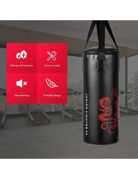 Conjunto Saco de Boxeo GYMAX para Niños 20 kg con Guantes