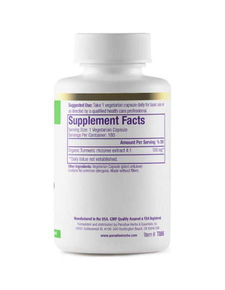 Extracto de Hierba de San Juan Paradise Herbs 90 Cápsulas Veganas