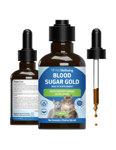 Suplemento Líquido para Gatos Pet Wellbeing Blood Sugar Gold 59ml