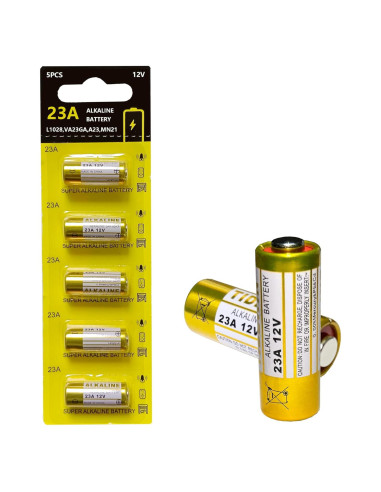 Batería Alcalina 23A 12V Kunying - Paquete de 5 Unidades