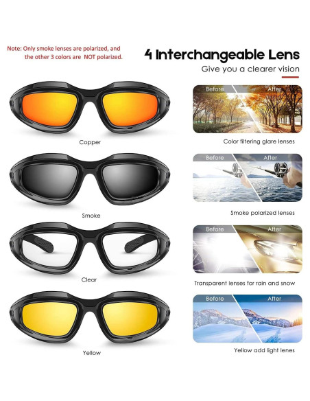 Gafas Tácticas GalaxyLense - 3 Lentes Policarbonato UV