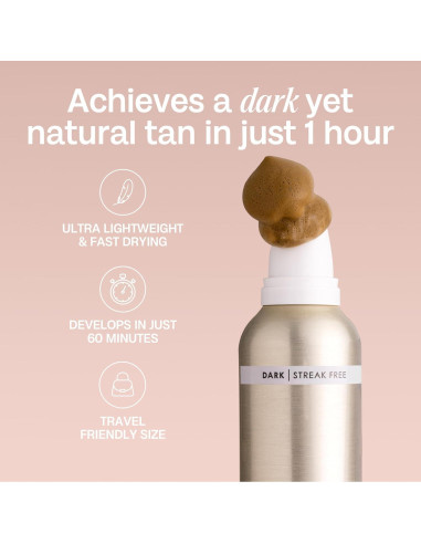 Autobronceador Espuma Bali Body 127 ml - Sombra Oscura, Secado Rápido