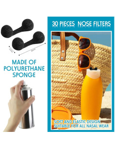 30 Filtros Nasales Desechables Nuanchu para Spray Bronceado 2