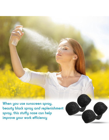 30 Filtros Nasales Desechables Nuanchu para Spray Bronceado