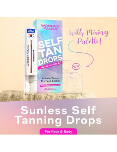 Kit de Gotas Bronceadoras Wonder Family con Mitón Exfoliante 2