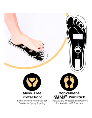 60 Pares Almohadillas Desechables Bronceado Spray HeeStar