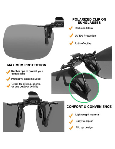 Gafas de sol clip Success Eyewear polarizadas para recetadas