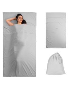 Saco de Sueño Autobronceador CIATBYYJ Gris Transpirable 208x119cm