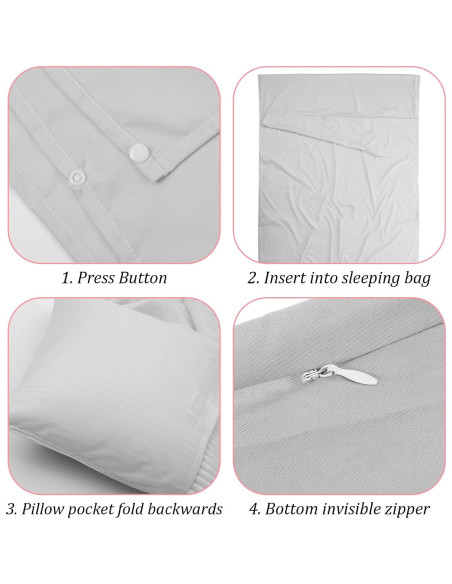 Saco de Sueño Autobronceador CIATBYYJ Gris Transpirable 208x119cm