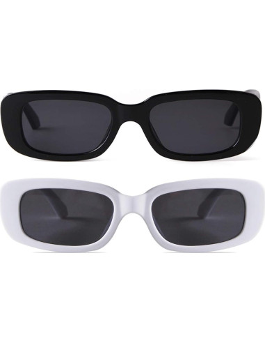 Gafas de sol rectangulares ADE WU unisex retro 90s UV400