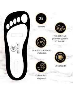 25 Pares Almohadillas Desechables para Pies KOBBTAN - Antideslizantes 2