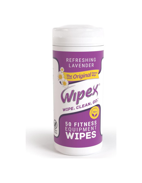 Toallitas Wipex para Equipos de Fitness - 50 Unidades Lavanda