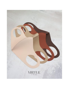 Paquete de 4 Mascarillas de Tela Virtue Code - Suaves y Lavables 2