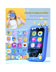 Teléfono de Juguete Kikapabi PH05 Azul con Cámara Doble HD 2