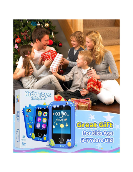 Teléfono de Juguete Kikapabi PH05 Azul con Cámara Doble HD