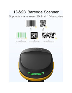 Escáner de Código de Barras 2D Inateck BCST-54 Negro con Base 2