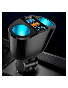 Cargador de Coche CXCCOI 5 Puertos Carga Rápida QC3.0/PD