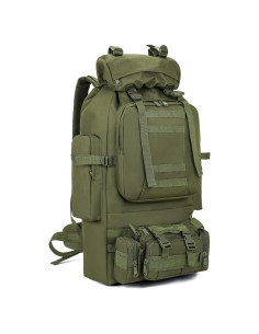 Mochila de Camping 100L Militar Molle Verde Impermeable