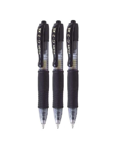 Bolígrafo Gel Retráctil Pilot G2 Pixie Negro 0.7mm Paquete de 3