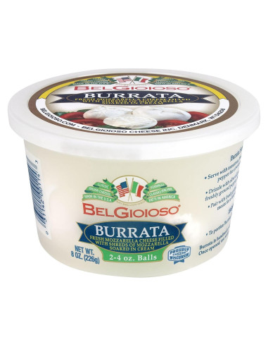 Burrata Mozzarella BelGioioso 227 g - Queso Fresco Artesanal
