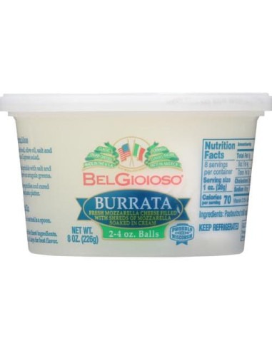 Burrata Mozzarella BelGioioso 227 g - Queso Fresco Artesanal