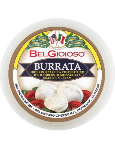 Burrata Mozzarella BelGioioso 227 g - Queso Fresco Artesanal