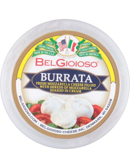 Burrata Mozzarella BelGioioso 227 g - Queso Fresco Artesanal