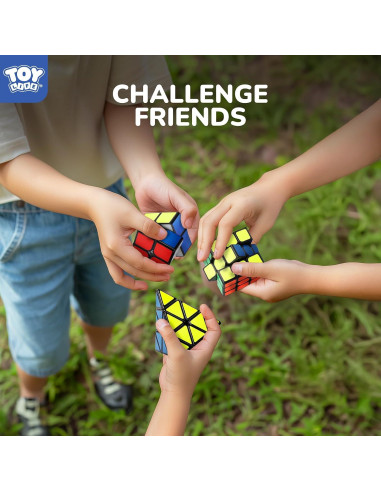 Conjunto de Cubos Mágicos STEAM Life 5 Pack - 3x3, 2x2, Pirámide, Megaminx