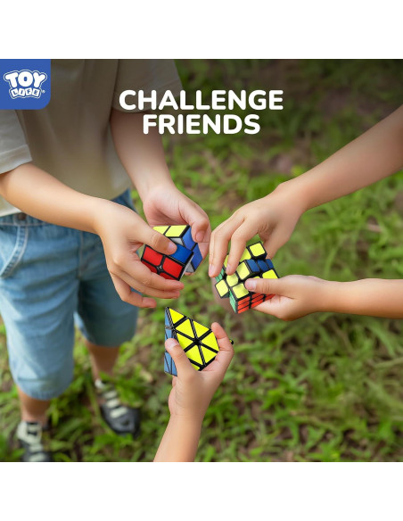 Conjunto de Cubos Mágicos STEAM Life 5 Pack - 3x3, 2x2, Pirámide, Megaminx