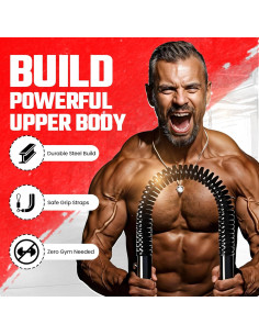 Barra de Twister de Poder Marfs 40-110lb (18-50kg) con Banda 2