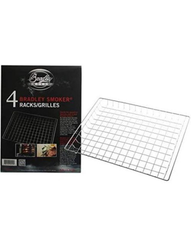 Conjunto de 4 rejillas de acero inoxidable Bradley Smoker 38x27cm