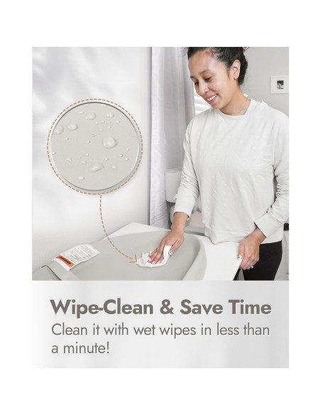 Almohadilla para Cambiar Bebés Papablic Gris Pro, Impermeable y Antideslizante