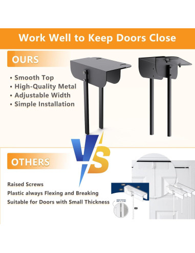 Cerradura Bifold de Metal GZQIUYI Ajustable 1.5-5.1 cm Negra