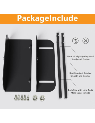 Cerradura Bifold de Metal GZQIUYI Ajustable 1.5-5.1 cm Negra