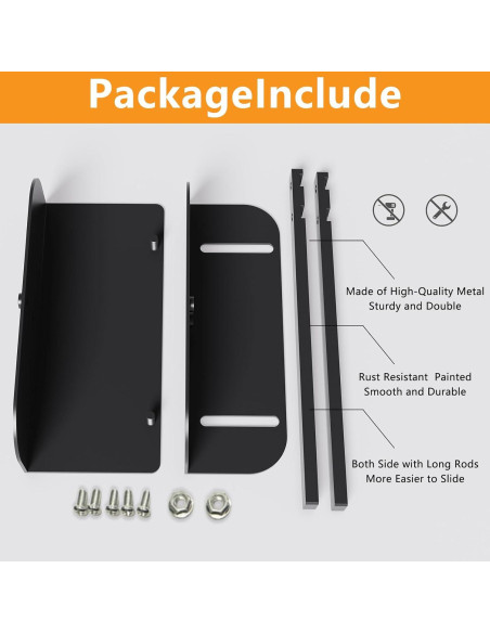 Cerradura Bifold de Metal GZQIUYI Ajustable 1.5-5.1 cm Negra