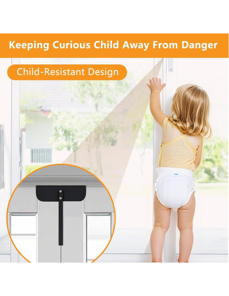 Cerradura Bifold de Metal GZQIUYI Ajustable 1.5-5.1 cm Negra