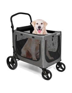 Carrito de Perro KIKII Extra Grande 60 kg Plegable y Ajustable