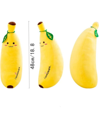 Almohada de Peluche de Plátano 48cm OUKEYI - Suave y Bonita
